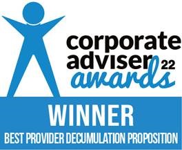 Photo of Standard Life collecting award for Best Decumulation Proposition at the 2022 Corporate Adviser Awards