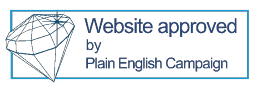 Website approved by the Plain English Campaign