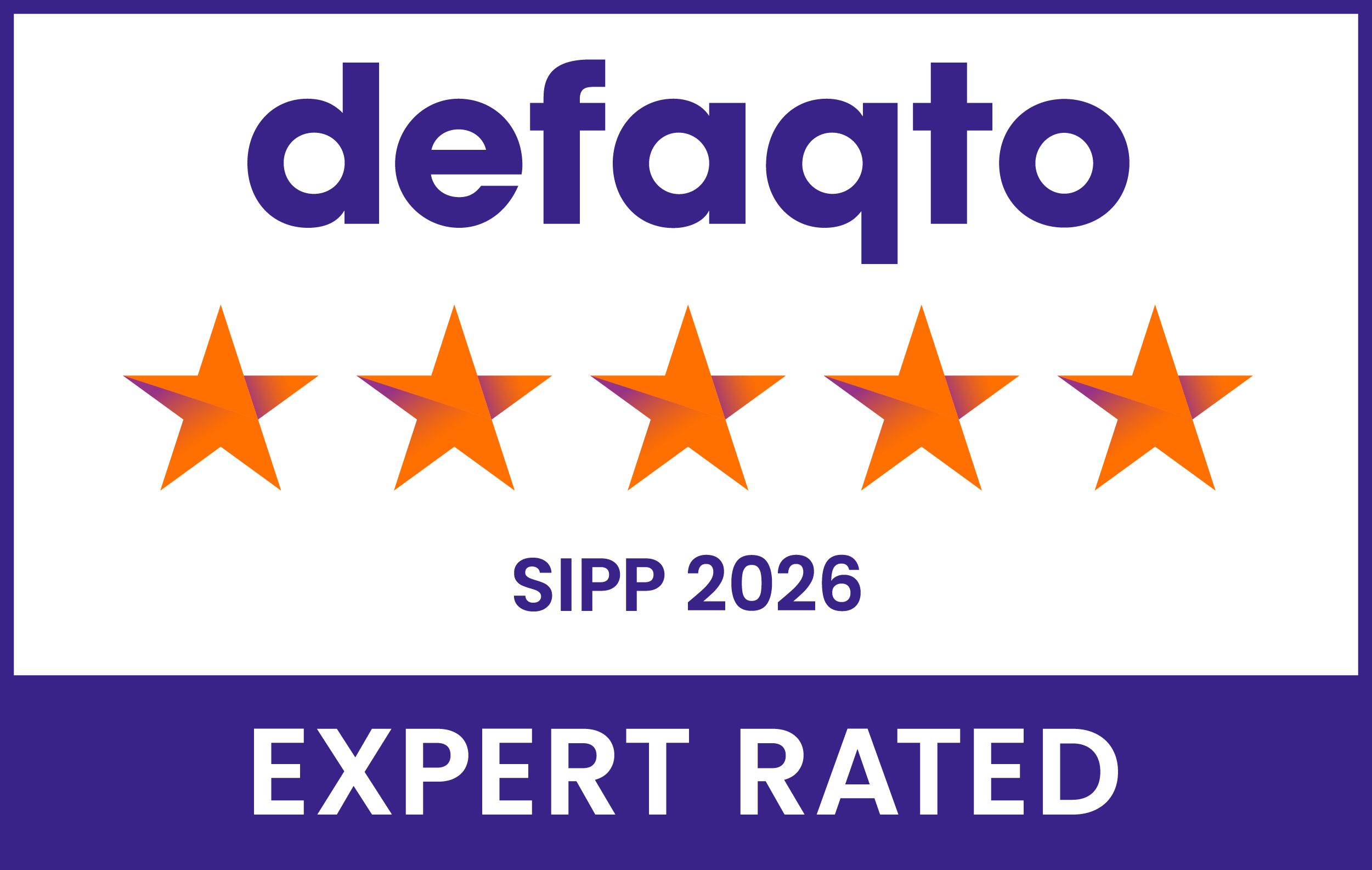 defaqto five star SIPP 2026 Expert Rated